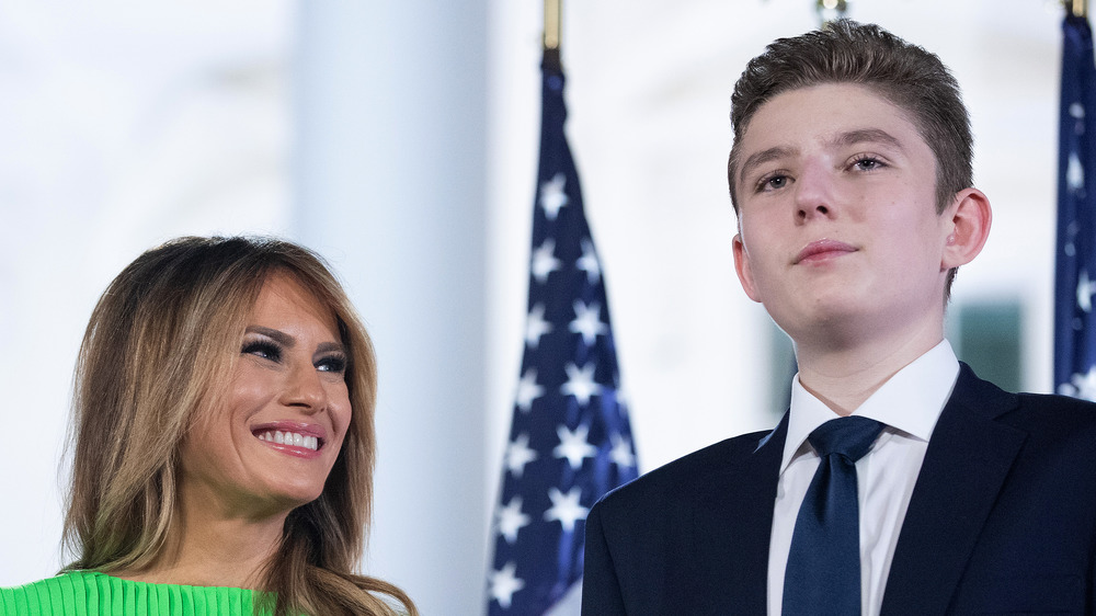 Barron and Melania Trump together