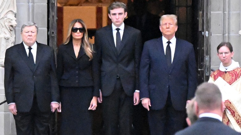 Viktor Knavs and Melania, Barron and Donald Trump