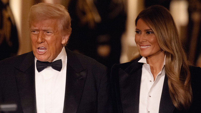 President Trump and Melania Trump at the White House for an event