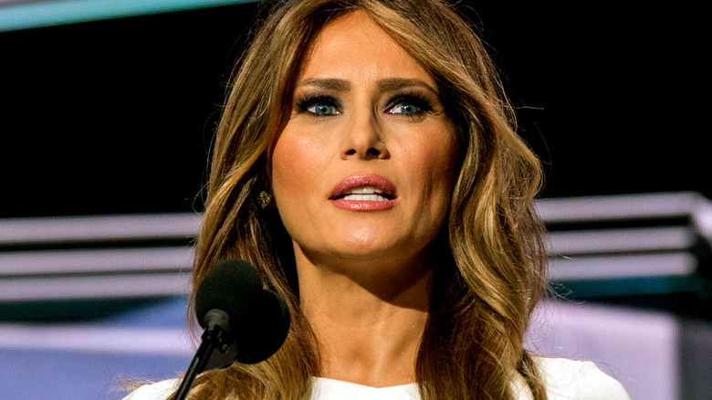 Melania Trump speaking at event