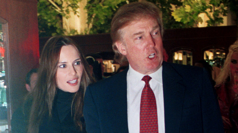 Melania Knauss and Donald Trump in 2000