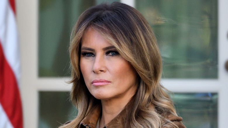 Melania Trump scowling