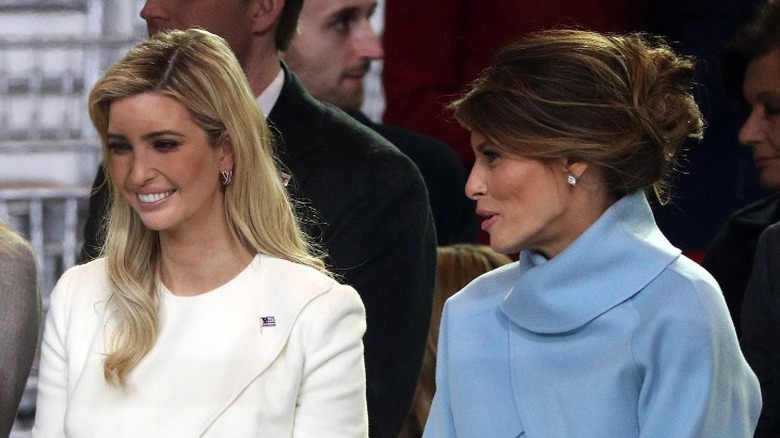 Melania and Ivanka Trump talking