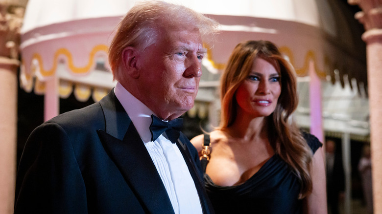 Donald Trump and Melania Trump on New Year's Eve at Mar-a-Lago