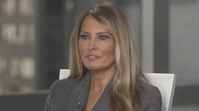 Melania Trump on a talk show