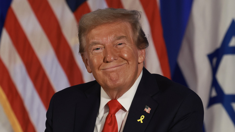 Donald Trump smirking