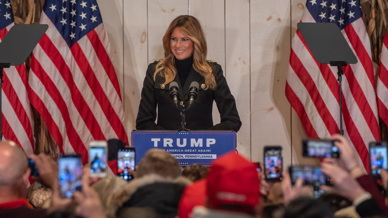 Melania Trump at podium