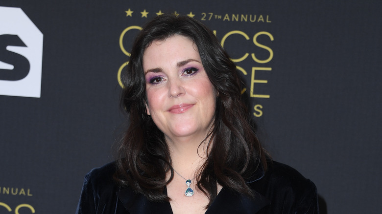 Melanie Lynskey wearing velvet jacket