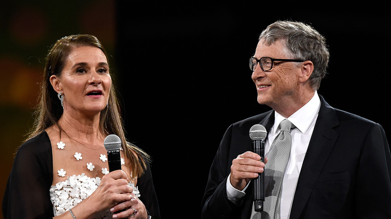 Bill and Melinda Gates speak together