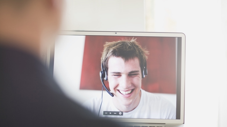 guy on video conference call