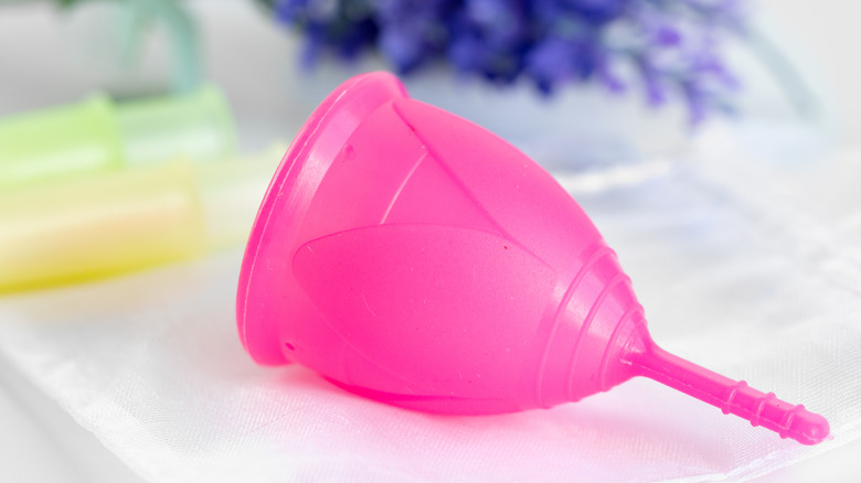 menstrual cup with suction holes