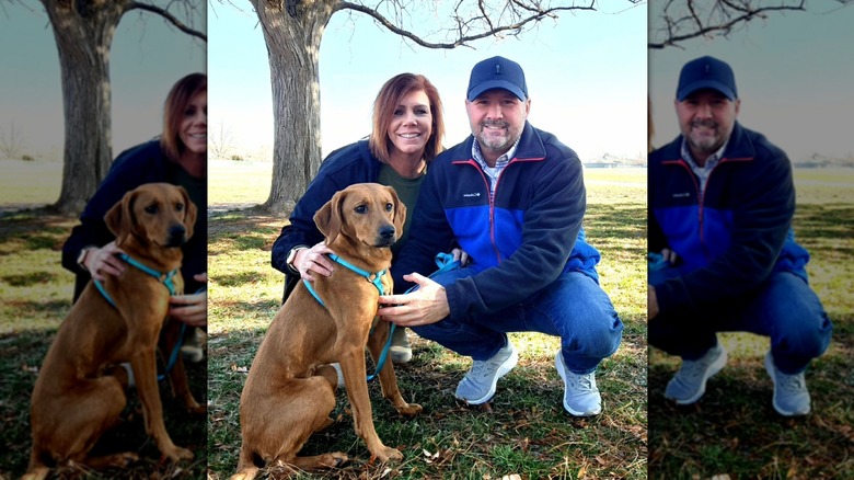 Meri Brown & Amos Andrews with dog