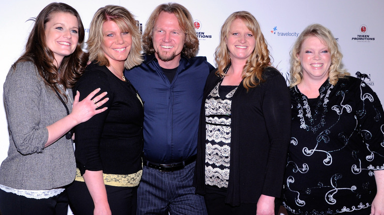 Meri brown with former sister wives and Kody Brown