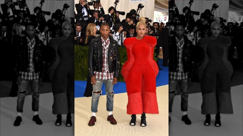 Pharrell Williams with Helen Lasichanh at the 2017 Met Gala