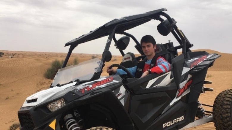 Dylan Douglas in an ATV