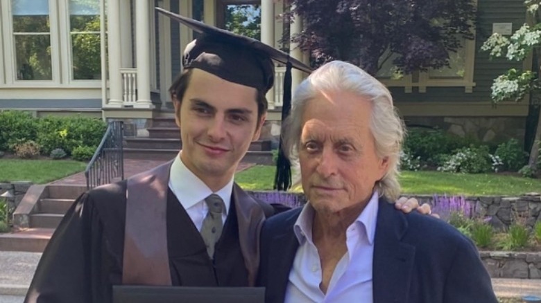 Dylan Douglas and Michael Douglas