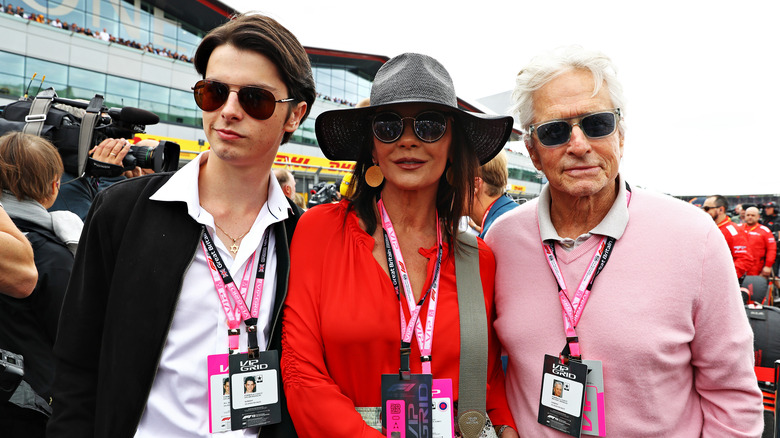 Dylan Douglas with parents at Grand Prix