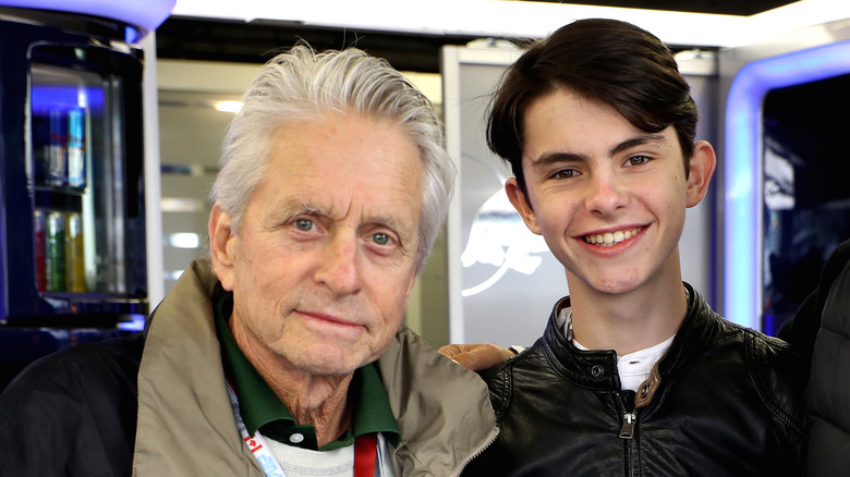 Dylan Douglas and Michael Douglas