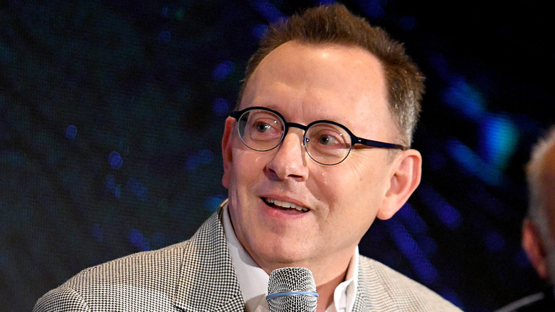 Michael Emerson speaking at an event