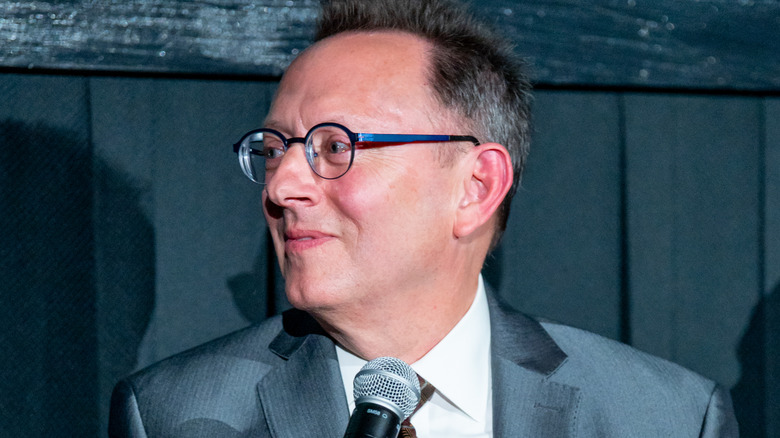 Michael Emerson speaking at an event