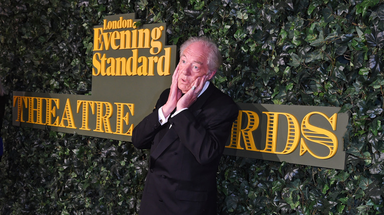 Sir Michael Gambon posing