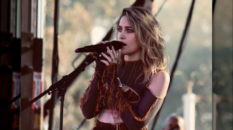 Paris Jackson performing on stage