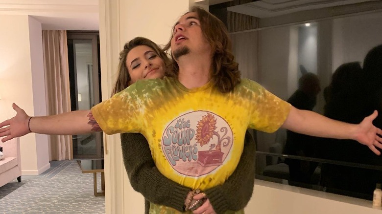 Paris and Prince Jackson recreating Titanic pose