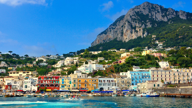 The harbor of Capri island 