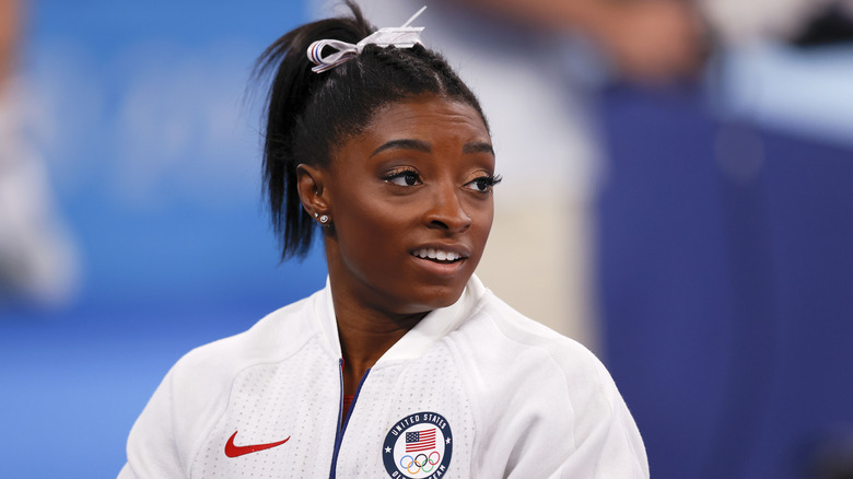 Simone Biles competing at the Olympics