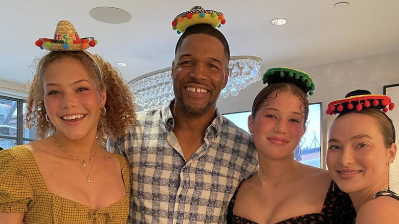 Michael Strahan with daughters, Quick