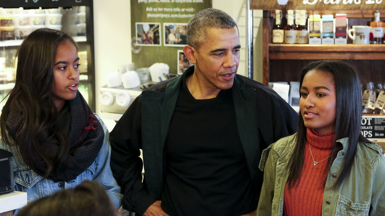 Malia, Barack, and Sasha Obama