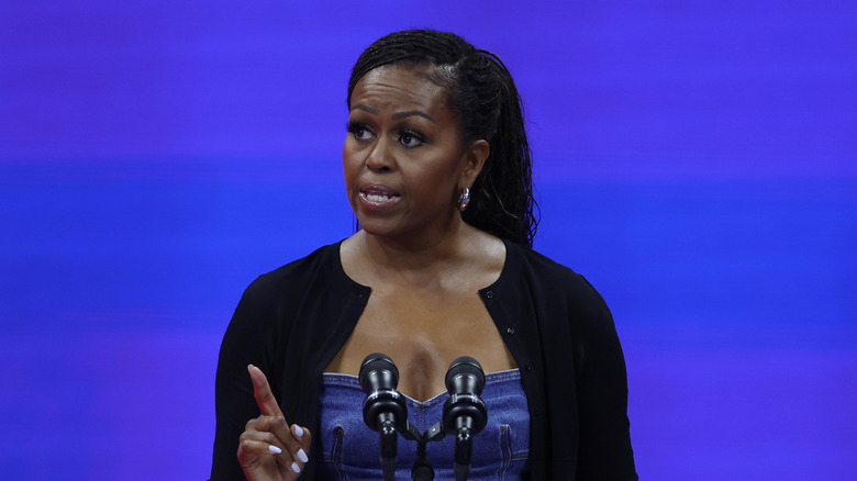 Michelle Obama speaking at an event