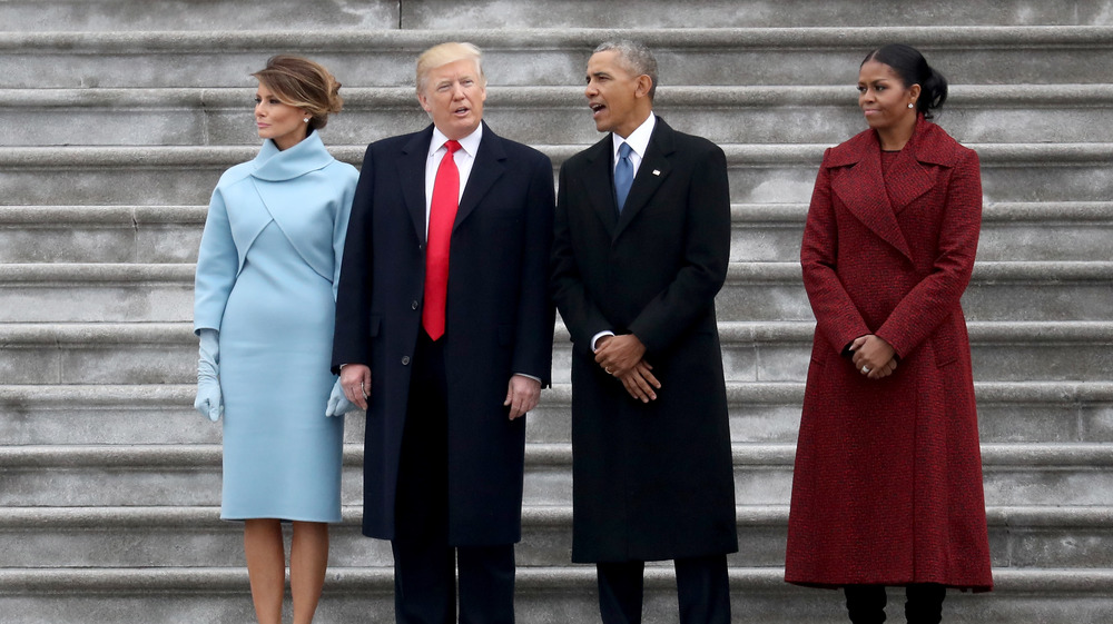 Melania Trump, Donald Trump, Barack Obama, and Michelle Obama