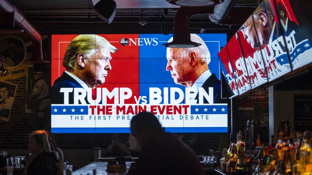 TV screen grab of the debate