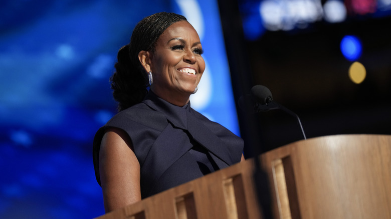 Michelle Obama grinning