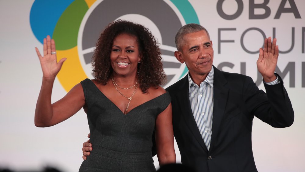 Michelle Obama and Barack Obama