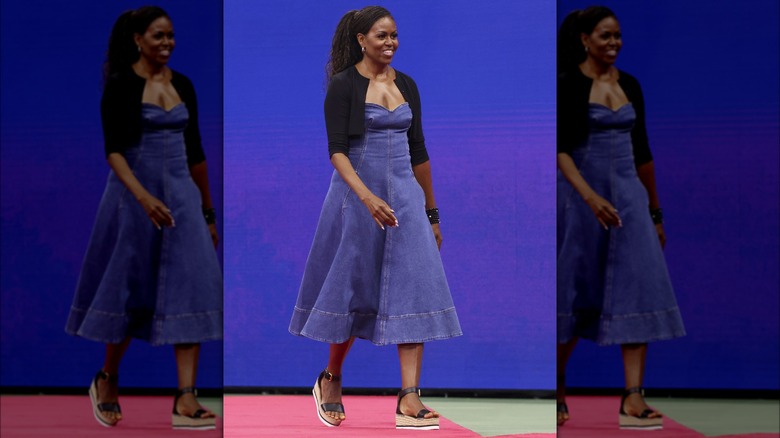 Michelle Obama walking 