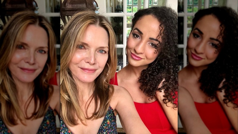 Michelle Pfeiffer and Claudia Pfeiffer taking a selfie