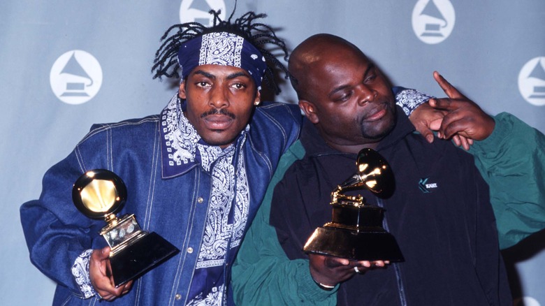 Coolio and L.V. at the 1996 Grammy Awards 