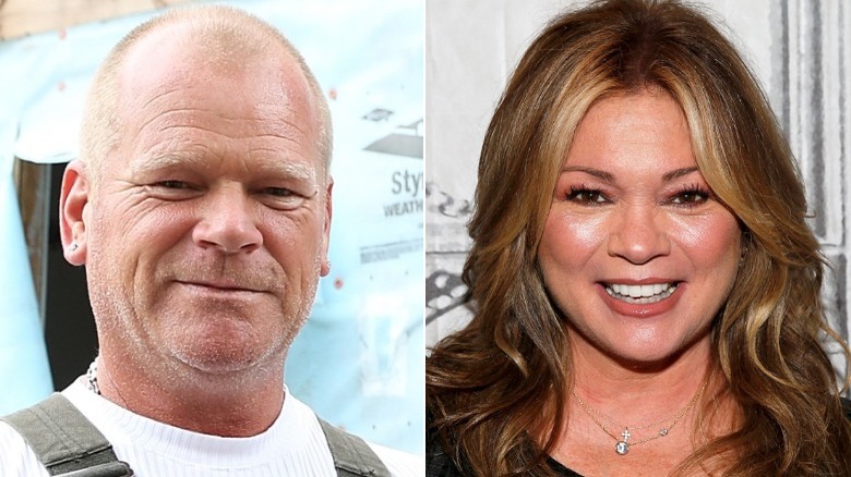 Mike Holmes smiling, Valerie Bertinelli smiling, split image