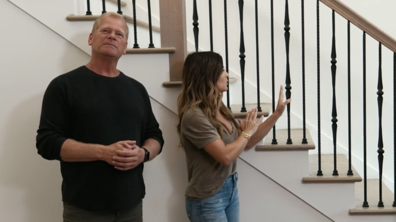 Mike Holmes and Alison Victoria discussing their home on Rock the Block