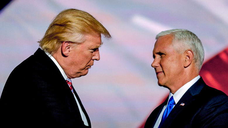 Former Vice President Mike Pence with Donald Trump 