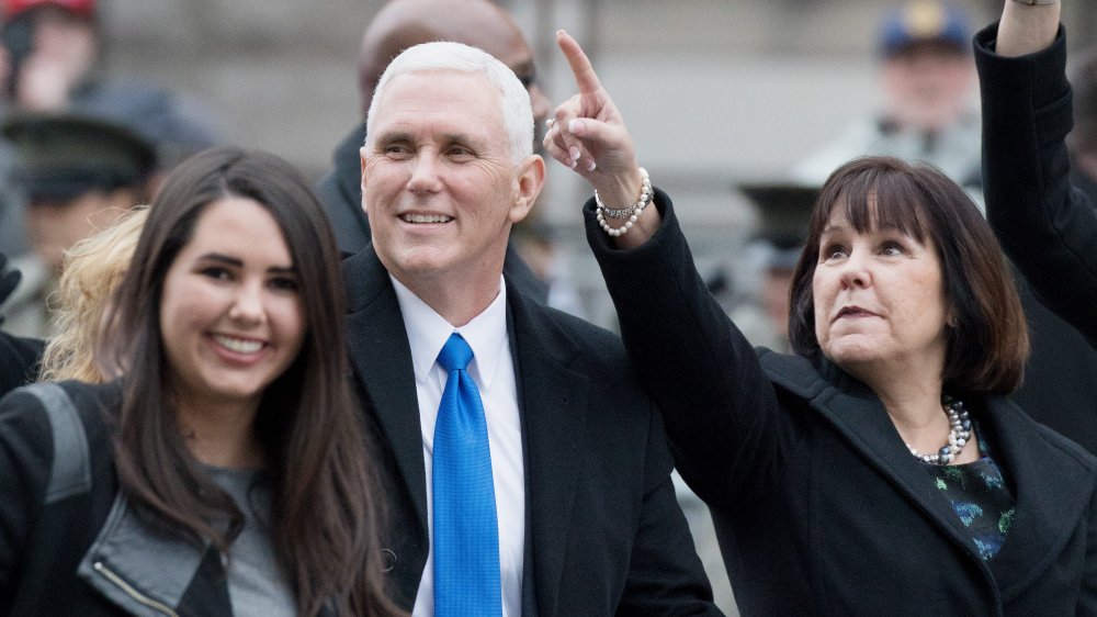 Audrey Pence with parent Mike and Karen Pence