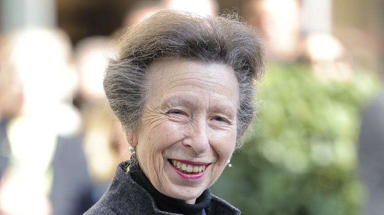 Princess Anne smiling in Scotland 