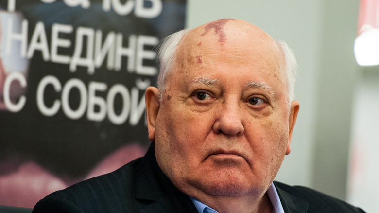 Mikhail Gorbachev posing 