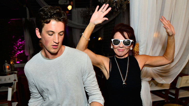 Miles Teller dancing with his mother 