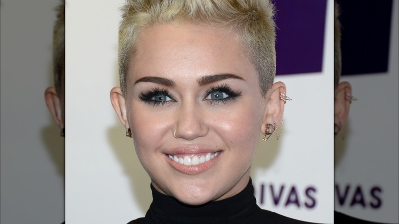 Miley Cyrus smiling