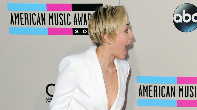 Miley Cyrus Mouth Open