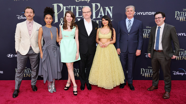 Ever Anderson with cast of Peter Pan & Wendy