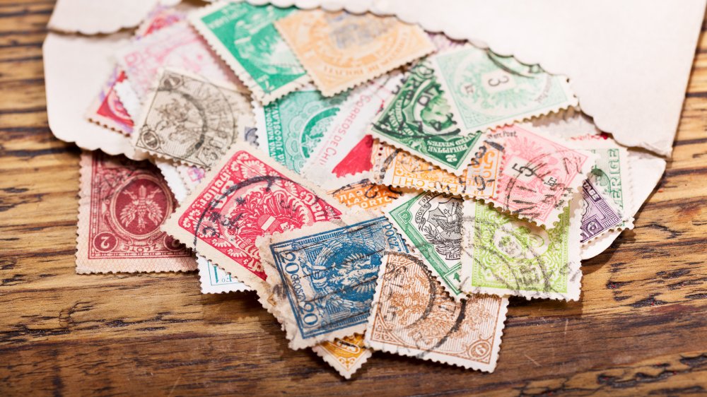 Old-timey stamp collecting